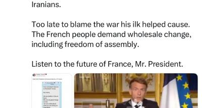 Foreign Ministers Reaction to Macrons Recent Remarks on the Causes of Unrest in France